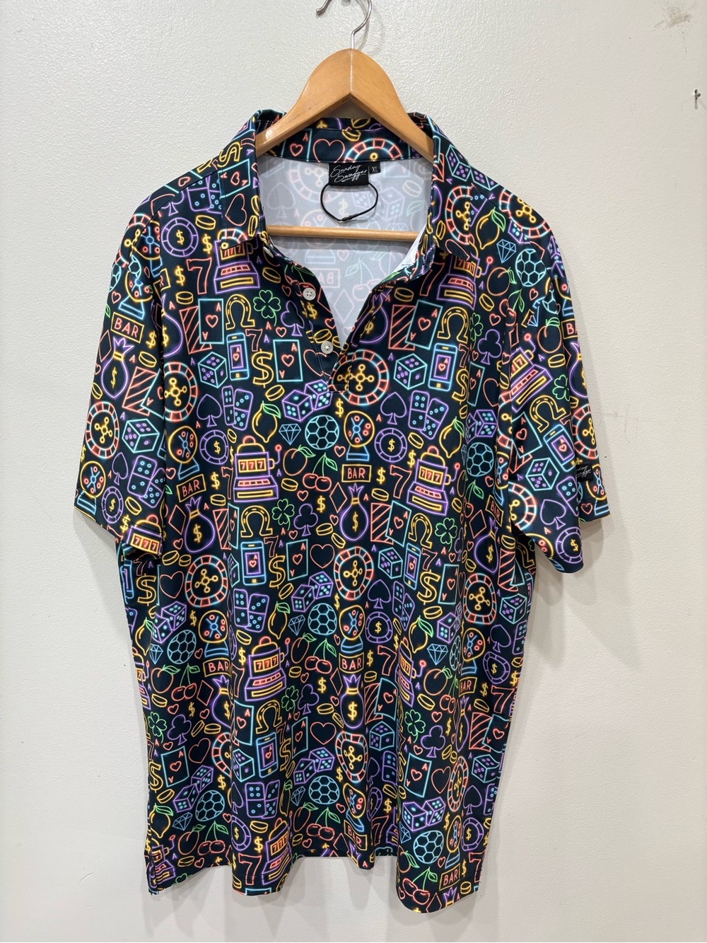 Sunday Swagger The Gambler Performance Golf Shirt Men’s Size XL